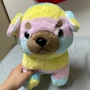 Rainbow Bulldog Plush